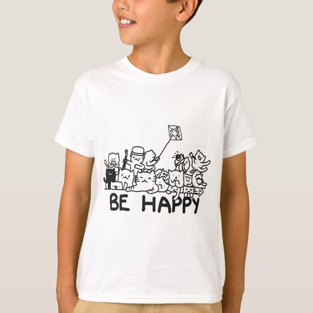 T-shirt de Hanes TAGLESS® des enfants mignons (Devant)