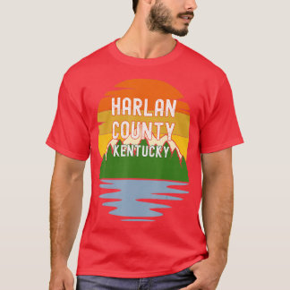 T-shirt De Harlan Comté Kentucky Vintage Sunset