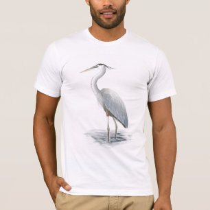 T-shirt de héron de grand bleu
