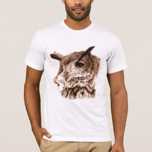 T-shirt de hibou d'aigle peint de Mono