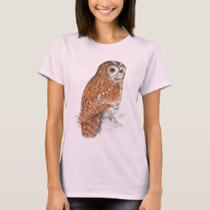 T-shirt de hibou fauve