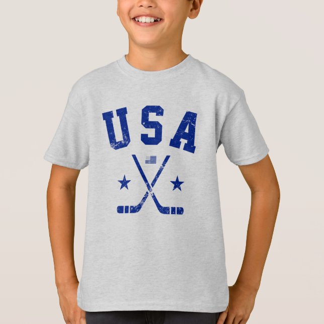 T-shirt de hockey sur glace des États-Unis (Devant)