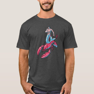 T-shirt de homard d'équitation de triton