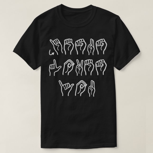T-shirt de Jésus vous aime ASL (Design devant)