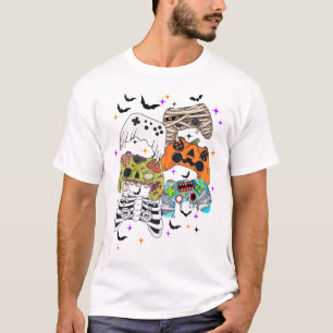 T-shirt de jeu Halloween avec contrôleur Éffrayant