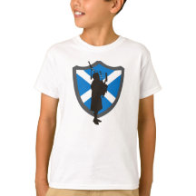 T-shirt de joueur de cornemuse d'enfants :