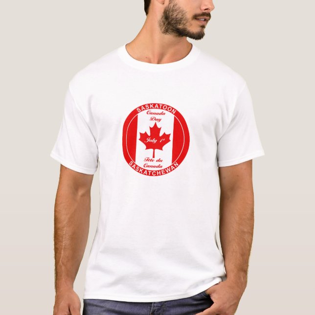 T-SHIRT DE JOUR DE SASKATOON SASKATCHEWAN CANADA (Devant)