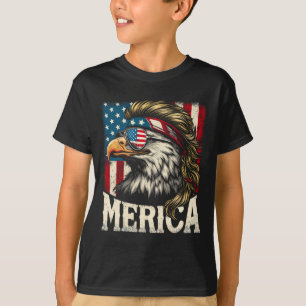 T-shirt De Juillet Patriotic Funny Eagle Juillet 4 Usa Mer