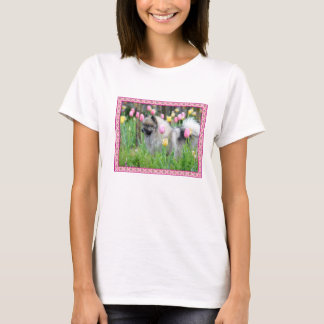 T-shirt de Keeshond de tulipes de ressort