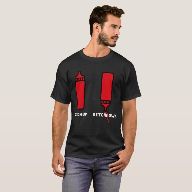 T-shirt de Ketchdown de ketchup (Devant entier)