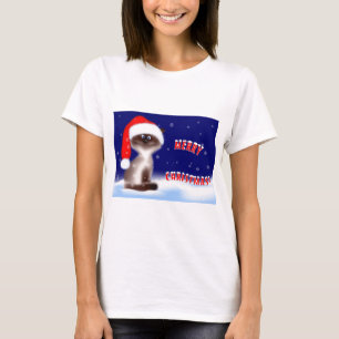 T-shirt de Kitty de Noël pour des femmes