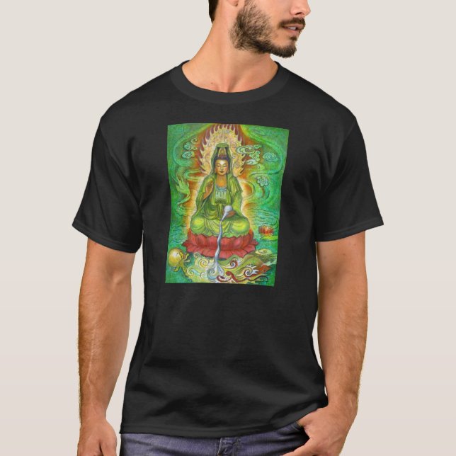 T-shirt de Kuan Yin "de dragon d'eau" (Devant)