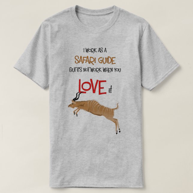 T-shirt de Kudu de guide de safari (Design devant)