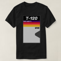 T-shirt de la cassette T-120 VHS rétro des années 