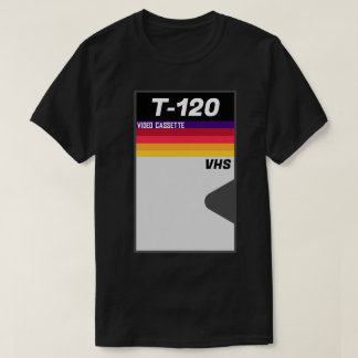 T-shirt de la cassette T-120 VHS rétro des années 