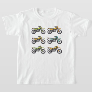 T-Shirt de la collection de vélos de dirt colorés