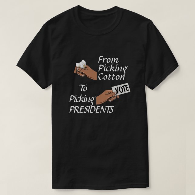T-shirt De la cueillette du coton à la cueillette des prés (Design devant)