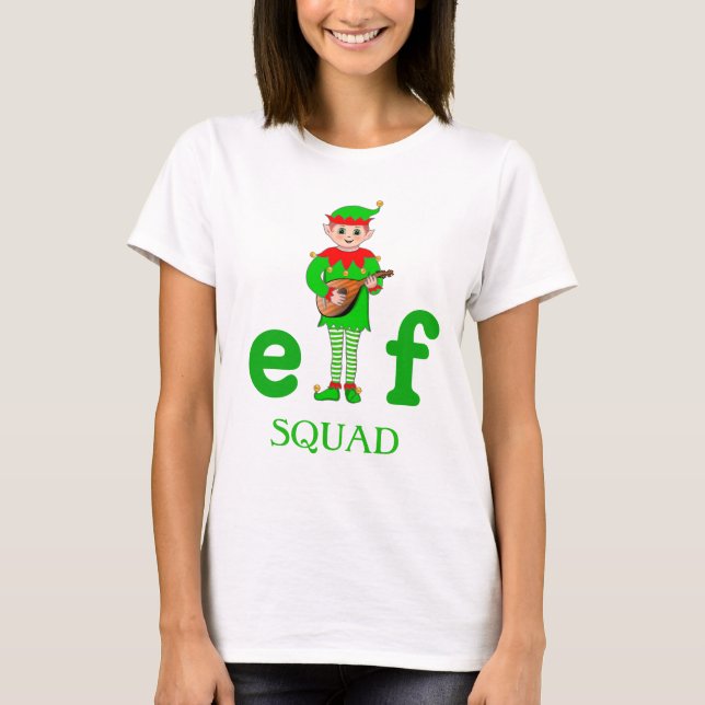 T-Shirt de la Escouade musicale moderne de Noël (Devant)