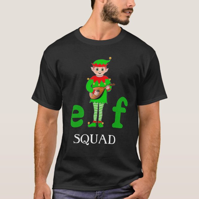 T-Shirt de la Escouade musicale moderne de Noël (Devant)