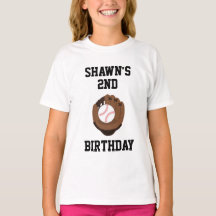 T-shirt de la fête d'anniversaire de baseball