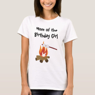T-shirt de la fête d'anniversaire du camping