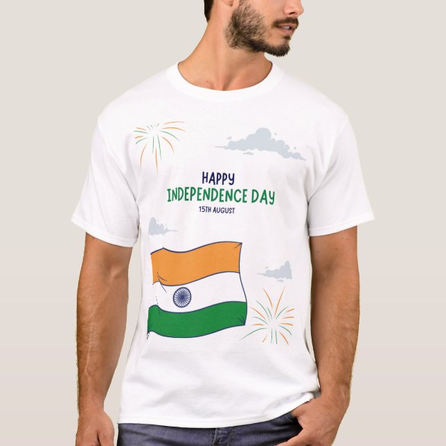 T-shirt de la fête de l'Indépendance masculine - � (Devant)