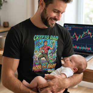 T-shirt de la Fête des Pères Crypto Papa HODL Le B