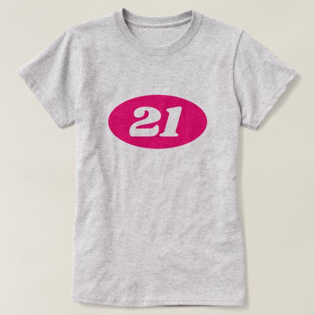T-shirt de la fête du 21e anniversaire pour fille (Design devant)