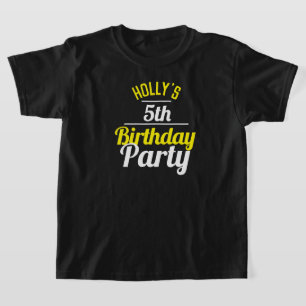 T-shirt de la fête du 5e anniversaire de l'enfant