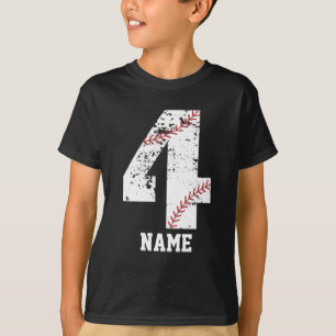 T-shirt de la fête du baseball pour le 4e anniver