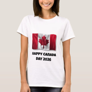 T-shirt de la fête du Canada pour femmes heureux