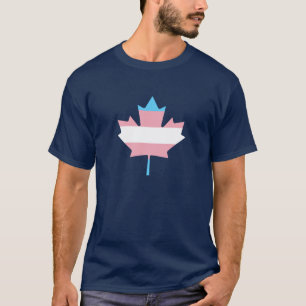 T-shirt de la feuille d'érable de la fierté transg