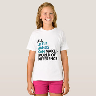 T-shirt de la fille de Little Hands Can