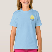 T-shirt de la fille en bleu clair