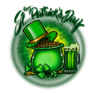 T-shirt de la journée de l’Airbrush St. Patrick