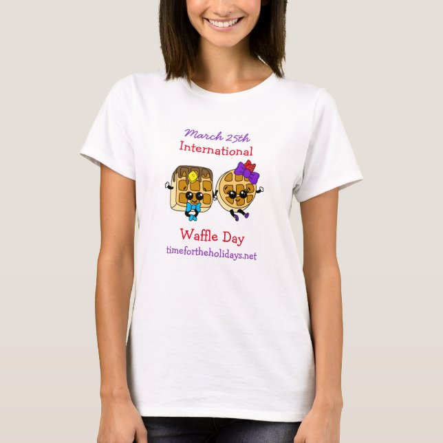 T-shirt de la Journée internationale de la gaufre (Devant)