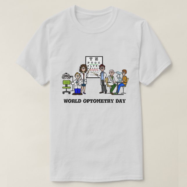 T-shirt de la Journée Mondiale de l'Optométrie ave (Design devant)