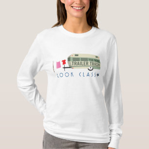 T-shirt de la Long-Douille des femmes de déchets