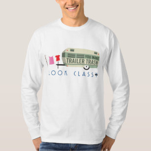 T-shirt de la Long-Douille des hommes de déchets