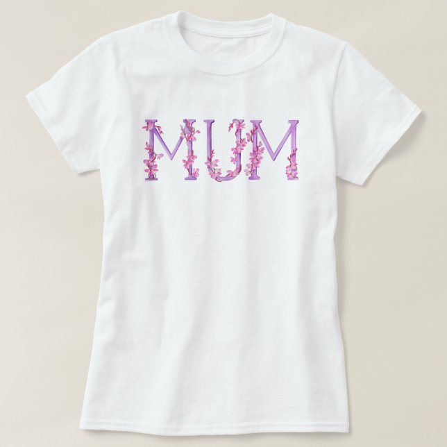 T-shirt de la maman aquarelle art orchidée (Design devant)