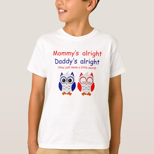 T-shirt De la maman le papa bien bien (Devant)