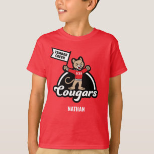 T-shirt de la mascotte élémentaire Cougar de Timbe