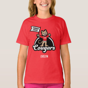 T-shirt de la mascotte élémentaire Cougar de Timbe