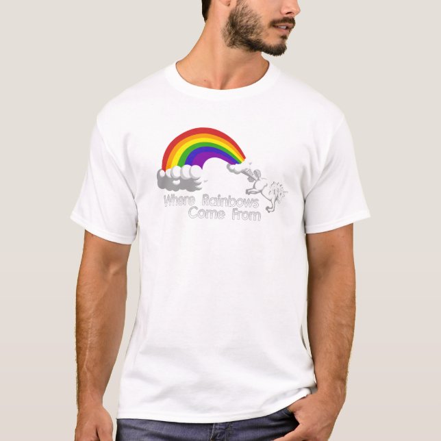 T-shirt De là où les arcs-en-ciel viennent (Devant)
