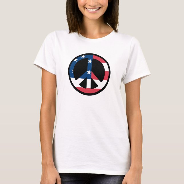 T-shirt de la paix des femmes (Devant)