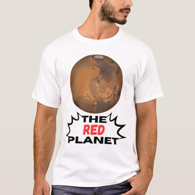 T-shirt de la planète rouge Mars - Style cosmique (Devant)