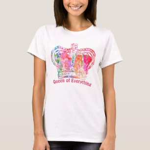 T-shirt de la Reine de la Couronne colorée.