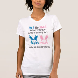 T-shirt de la révélation de genre de petit lapin