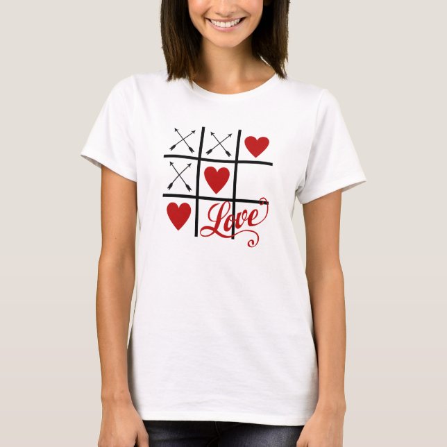 T-shirt de la Saint-Valentin aux coeurs (Devant)