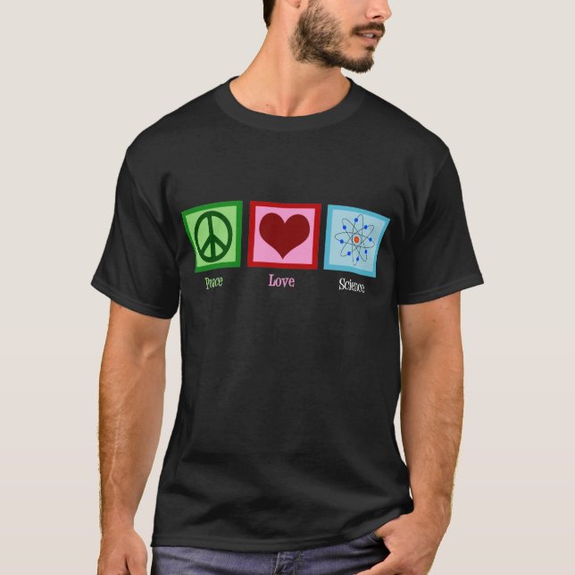 T-shirt de la Science d'amour de paix (Devant)